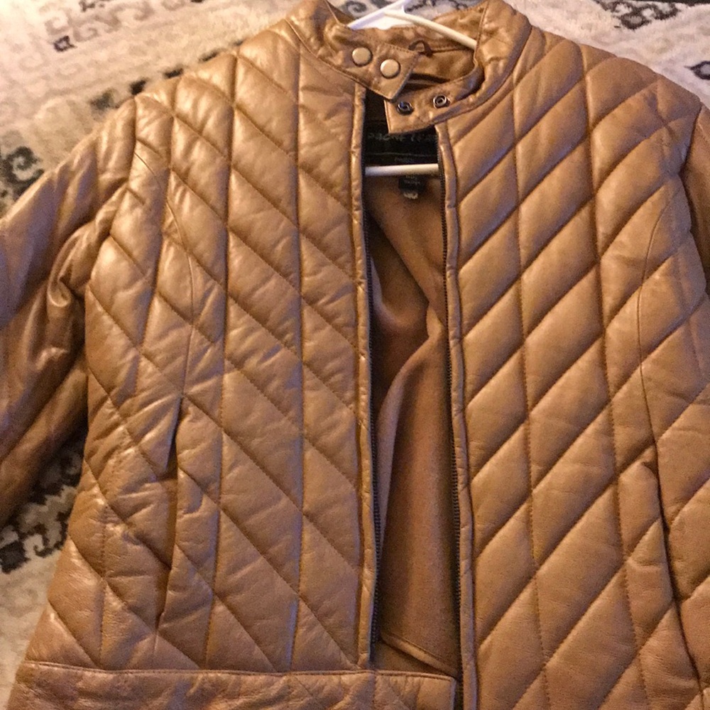 A real leather tan jacket